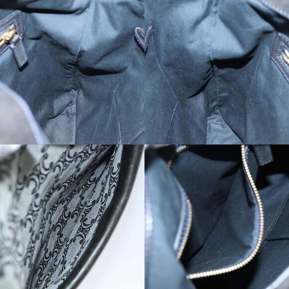 CELINE Triomphe Canvas Shoulder Bag Gray - Picture 12 of 13